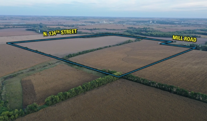 Drone outline NW corner - Burg Farm