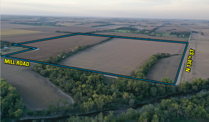 Drone outline SE corner - Burg Farm